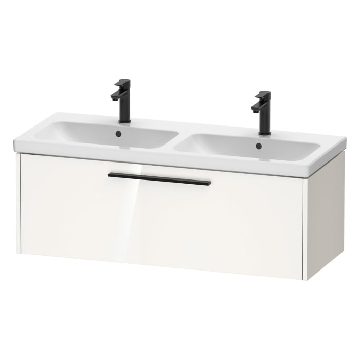 Duravit D-Code Waschtischunterbau 118,4 cm, 1 Auszug, Griff diamantschwarz