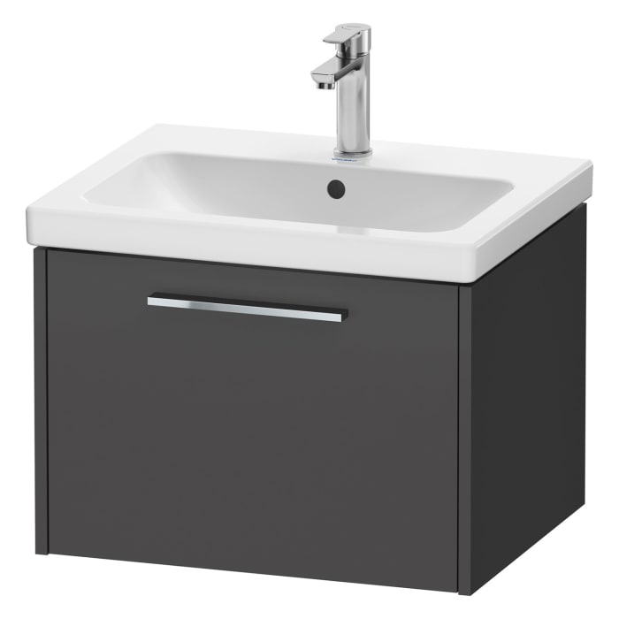 Duravit D-Code Waschtischunterbau 58,4 cm, 1 Auszug, Griff chrom
