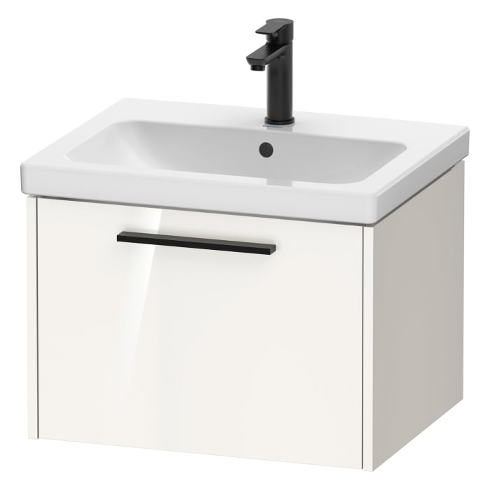 Duravit D-Code Waschtischunterbau 58,4 cm, 1 Auszug, Griff diamantschwarz