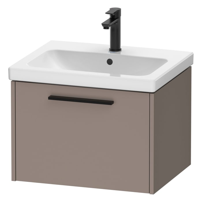 Duravit D-Code Waschtischunterbau 58,4 cm, 1 Auszug, Griff diamantschwarz