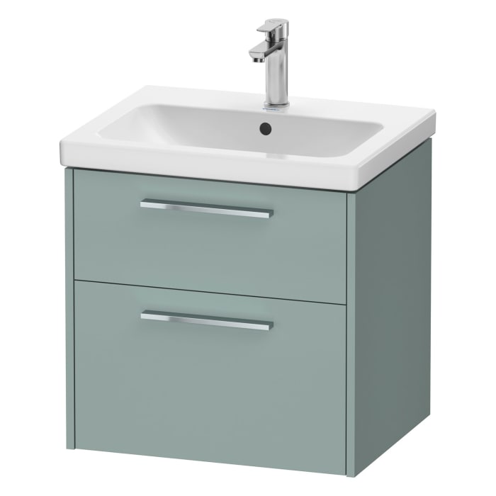 Duravit D-Code Waschtischunterbau 58,4 cm, 2 Auszüge, Griff chrom
