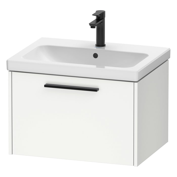 Duravit D-Code Waschtischunterbau 63,4 cm, 1 Auszug, Griff diamantschwarz