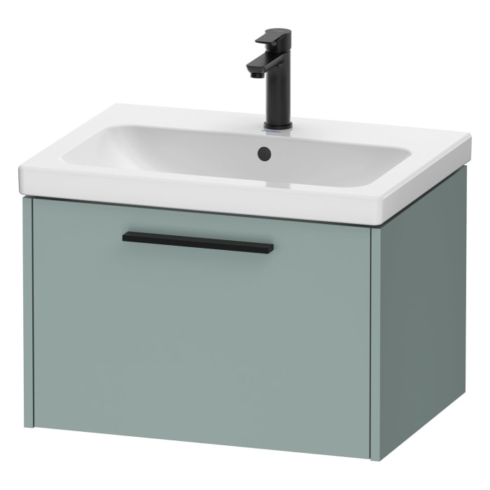 Duravit D-Code Waschtischunterbau 63,4 cm, 1 Auszug, Griff diamantschwarz