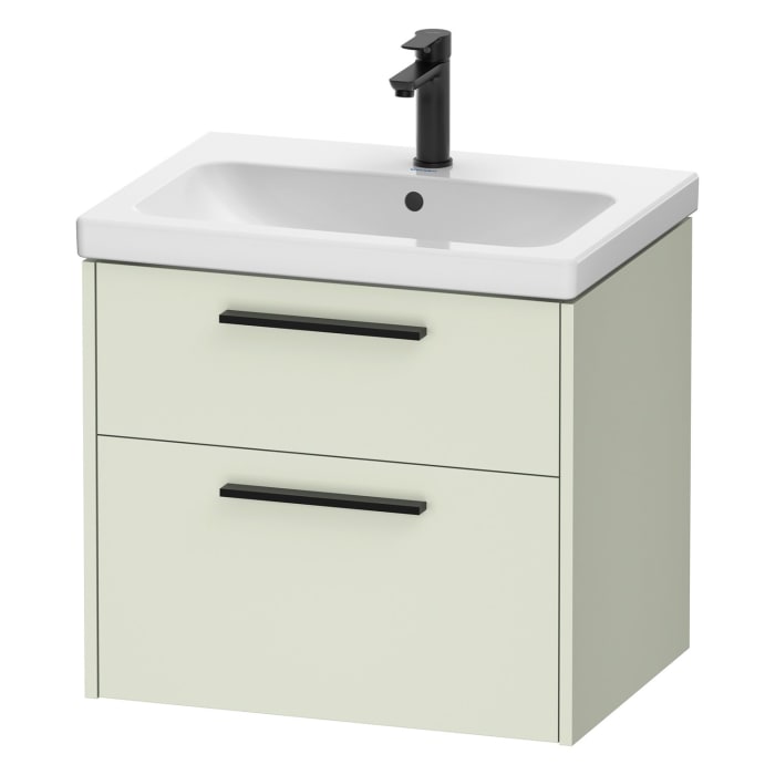 Duravit D-Code Waschtischunterbau 63,4 cm, 2 Auszüge, Griff diamantschwarz