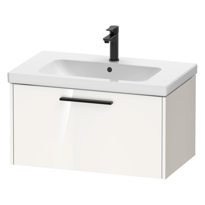 Duravit D-Code Waschtischunterbau 78,4 cm, 1 Auszug, Griff diamantschwarz