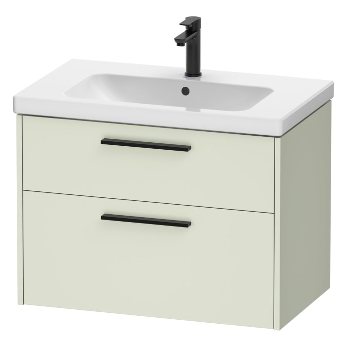 Duravit D-Code Waschtischunterbau 78,4 cm, 2 Auszüge, Griff diamantschwarz