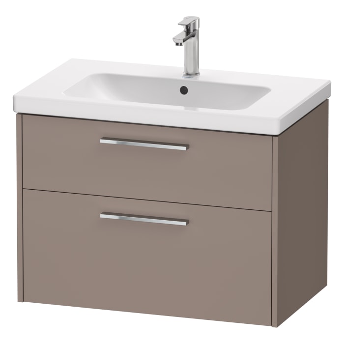 Duravit D-Code Waschtischunterbau 78,4 cm, 2 Auszüge, Griff chrom