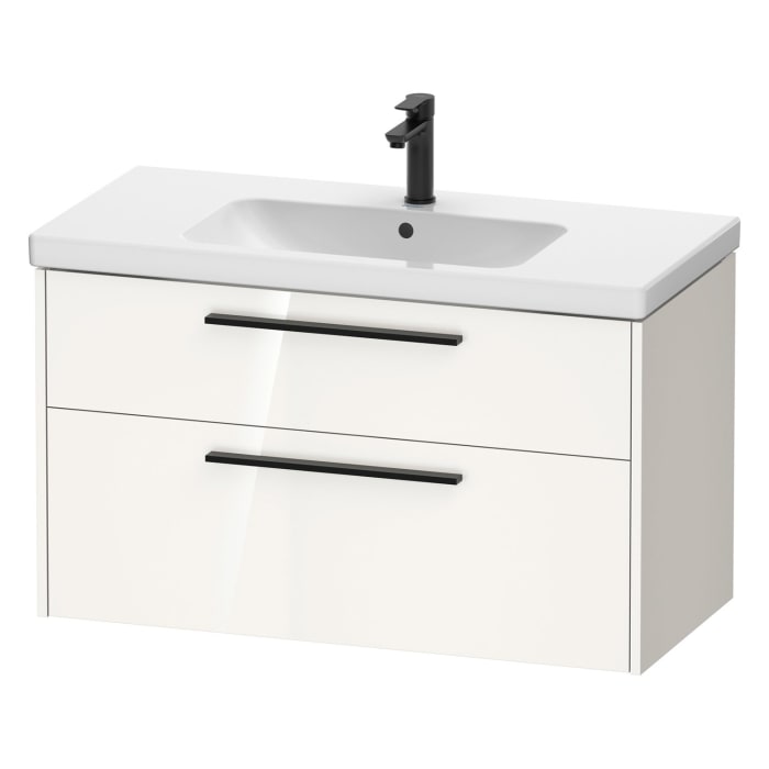 Duravit D-Code Waschtischunterbau 98,4 cm, 2 Auszüge, Griff diamantschwarz