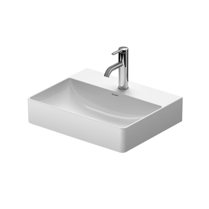 Duravit DuraSquare Waschtisch Compact mit 1 Hahnloch, 50 x 40 cm