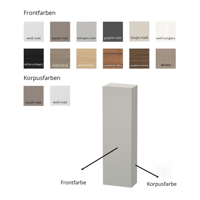 Duravit Durastyle Hochschrank 40 x 24 x 180 cm Türanschlag rechts, Bi-Color