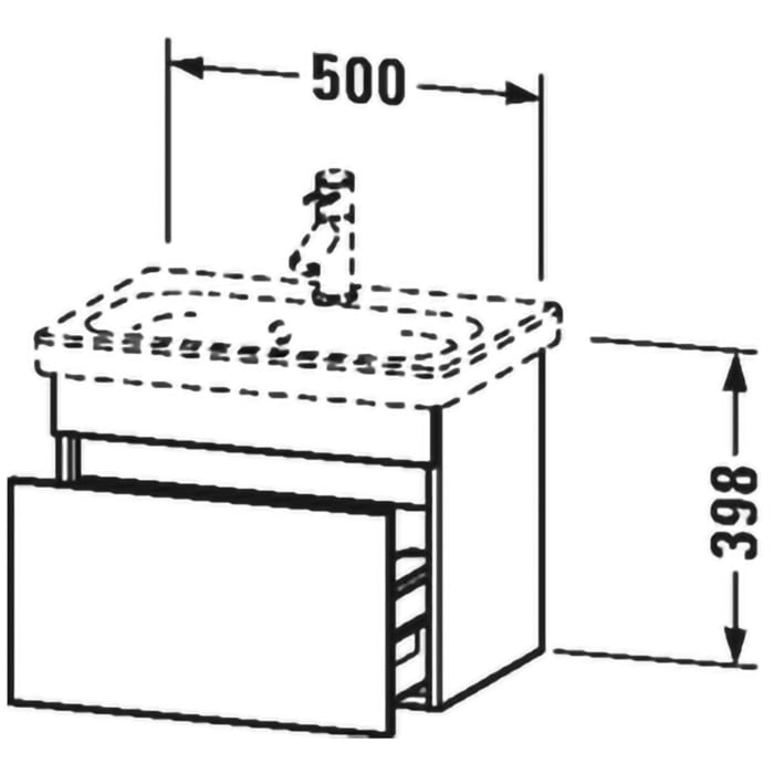 Duravit DuraStyle Waschtischunterbau Compact 50 cm, mit 1 Auszug