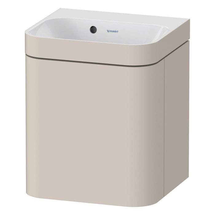 Duravit Happy D.2 Plus c-bonded Waschtisch ohne Hahnloch, mit Unterschrank Tür links, 40 x 36 cm