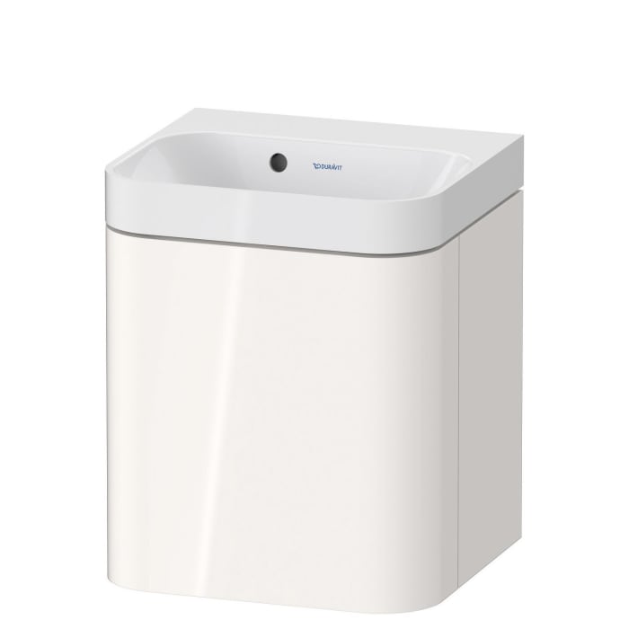 Duravit Happy D.2 Plus c-shaped Waschtisch ohne Hahnloch, mit Unterschrank Tür links, 40 x 36 cm