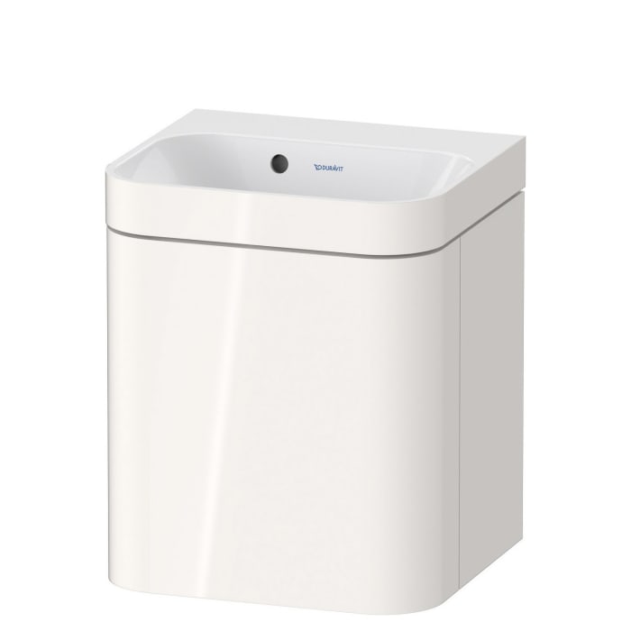 Duravit Happy D.2 Plus c-bonded Waschtisch ohne Hahnloch, mit Unterschrank Tür links, 40 x 36 cm
