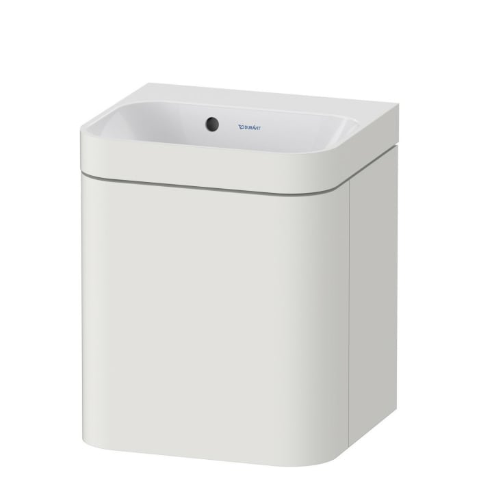Duravit Happy D.2 Plus c-bonded Waschtisch ohne Hahnloch, mit Unterschrank Tür links, 40 x 36 cm