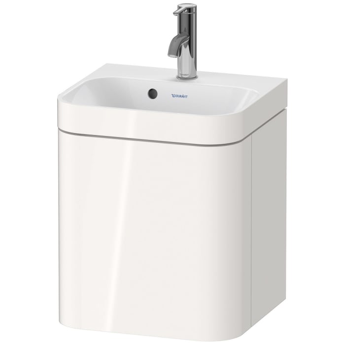 Duravit Happy D.2 Plus c-bonded Waschtisch mit 1 Hahnloch, mit Unterschrank Tür rechts, 40 x 36 cm