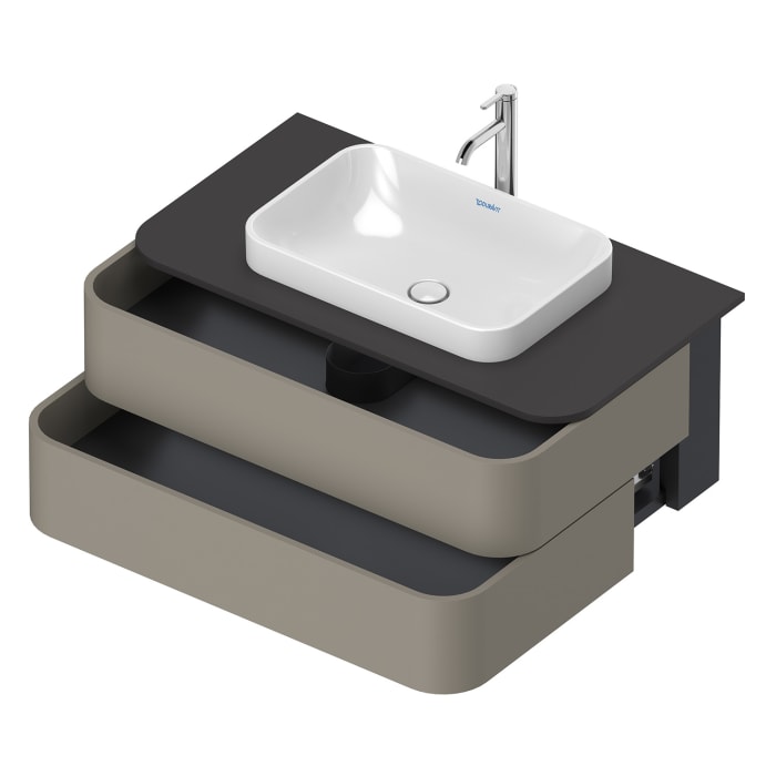 Duravit Happy D.2 Plus Waschtischunterschrank mit 2 Schubkästen, 100 x 40,8 cm, für Konsole