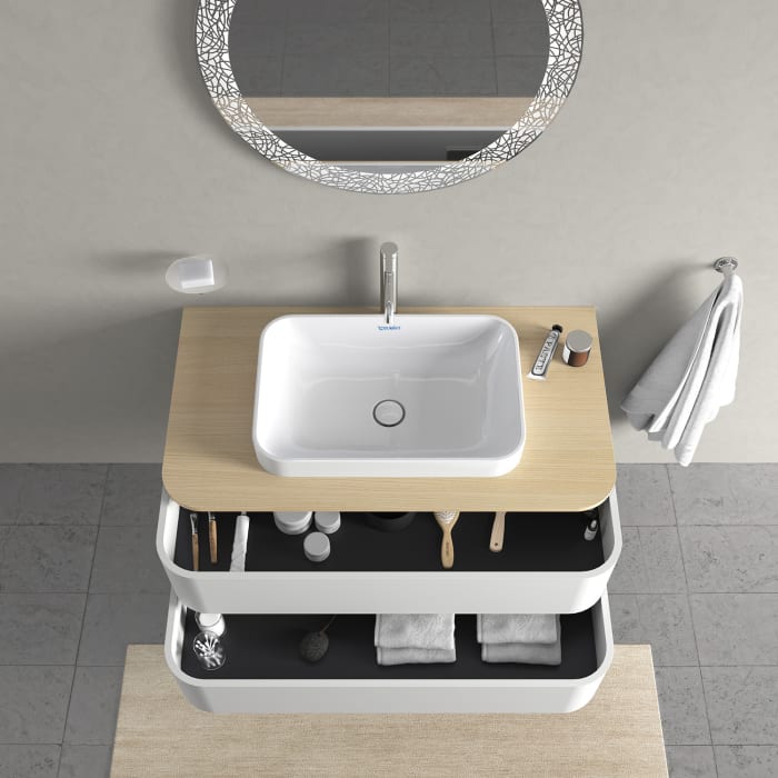 Duravit Happy D.2 Plus Waschtischunterschrank mit 2 Schubkästen, 100 x 40,8 cm, für Konsole