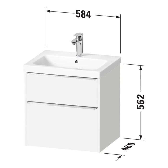 Duravit Joviva Keramik-Waschtisch mit Unterschrank 60 cm