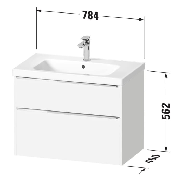 Duravit Joviva Keramik-Waschtisch mit Unterschrank 80 cm