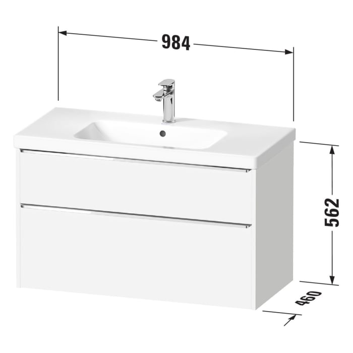 Duravit Joviva Keramik-Waschtisch mit Unterschrank 100 cm