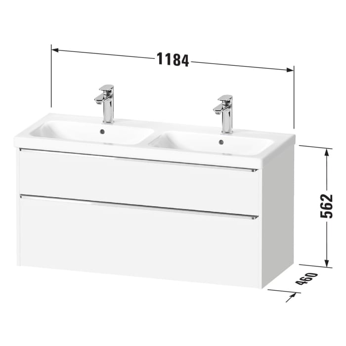 Duravit Joviva Keramik-Doppelwaschtisch mit Unterschrank 120 cm