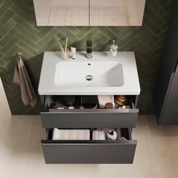 Duravit Joviva Keramik-Waschtisch mit Unterschrank 80 cm