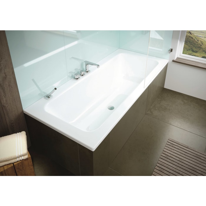 Kaldewei PURO SET WIDE LINKS Mod. 668 Badewanne 170 x 75 cm, mit Perl-Effekt
