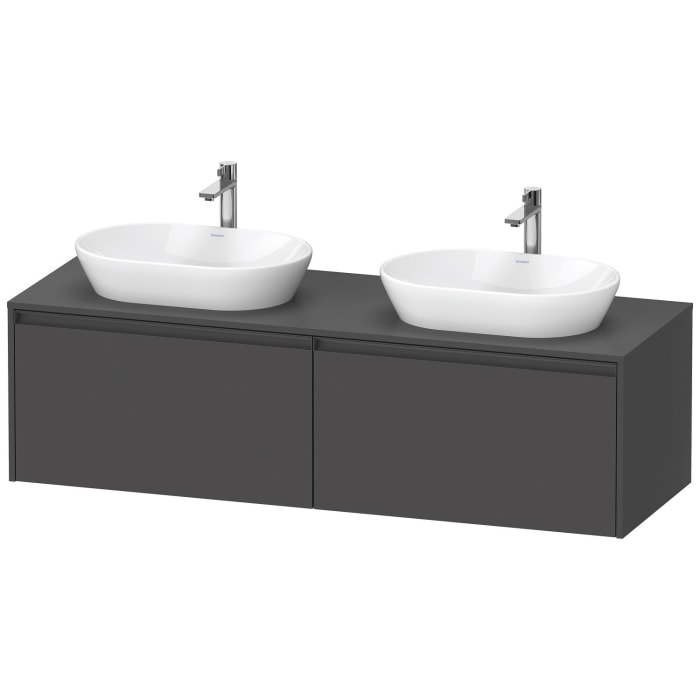 Duravit Ketho.2 Konsolenwaschtischunterbau wandhängend, 2 Auszüge, Becken beidseitig, 160 cm