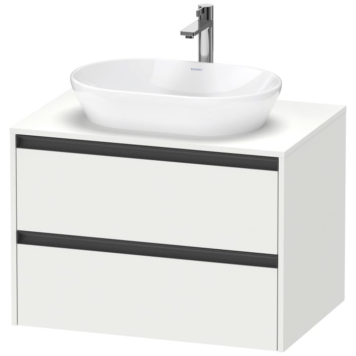 Duravit Ketho.2 Konsolenwaschtischunterbau wandhängend, 2 Auszüge, 80 cm