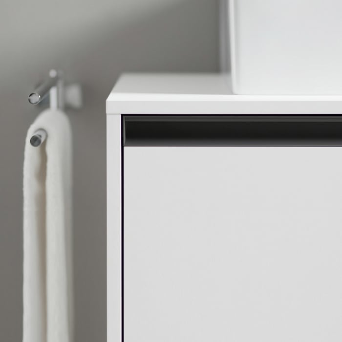 Duravit Ketho.2 Konsolenwaschtischunterbau wandhängend, 4 Auszüge, Becken beidseitig, 140 cm