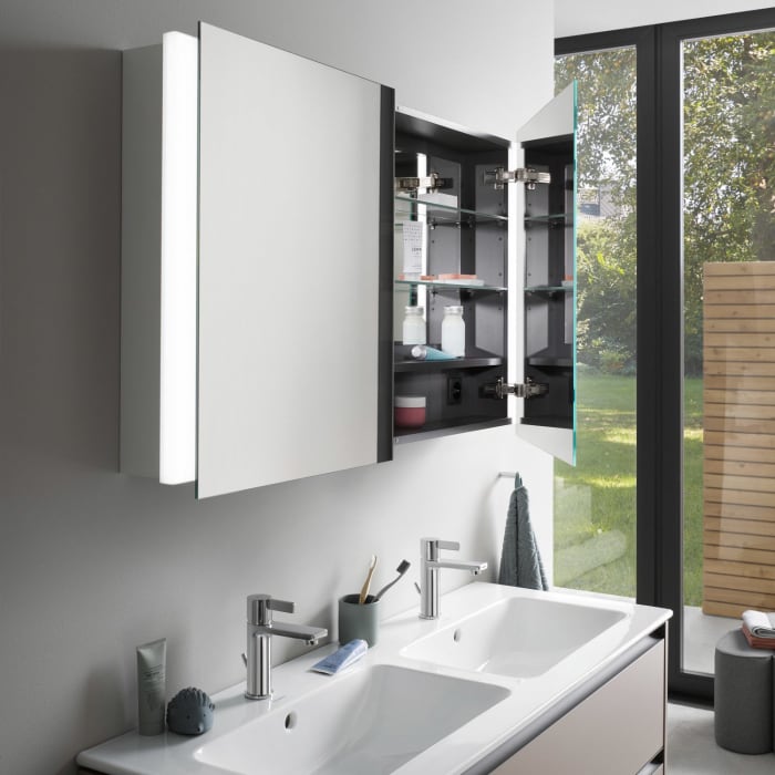 Duravit Ketho.2 Spiegelschrank, mit Waschplatzbeleuchtung, 120 cm