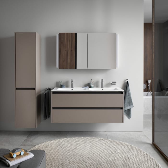 Duravit Ketho.2 Spiegelschrank, mit Waschplatzbeleuchtung, 100 cm