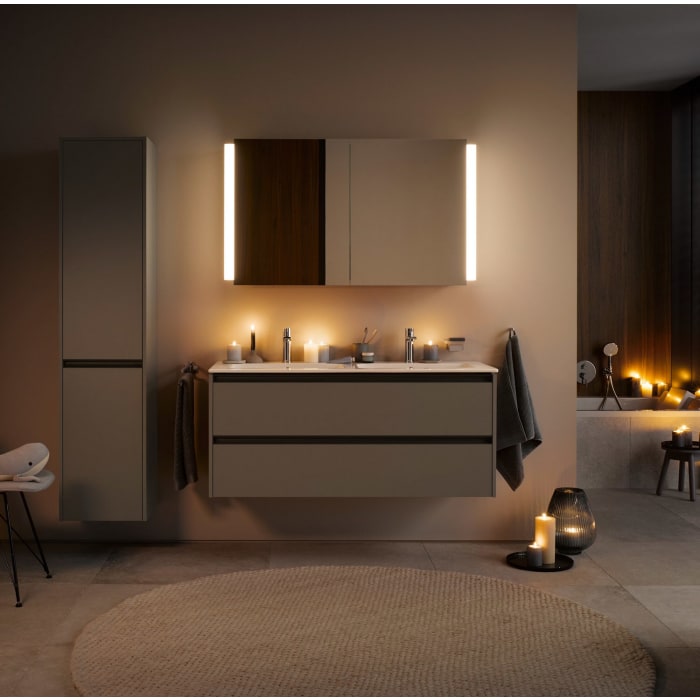 Duravit Ketho.2 Spiegelschrank, mit Waschplatzbeleuchtung, 120 cm