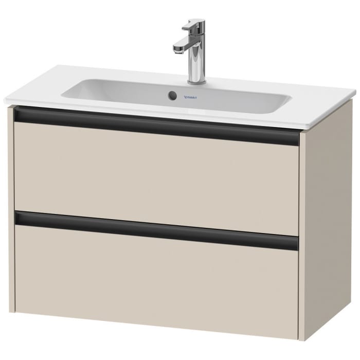 Duravit Ketho.2 Waschtischunterbau wandhängend Compact, 2 Auszüge, 81 cm