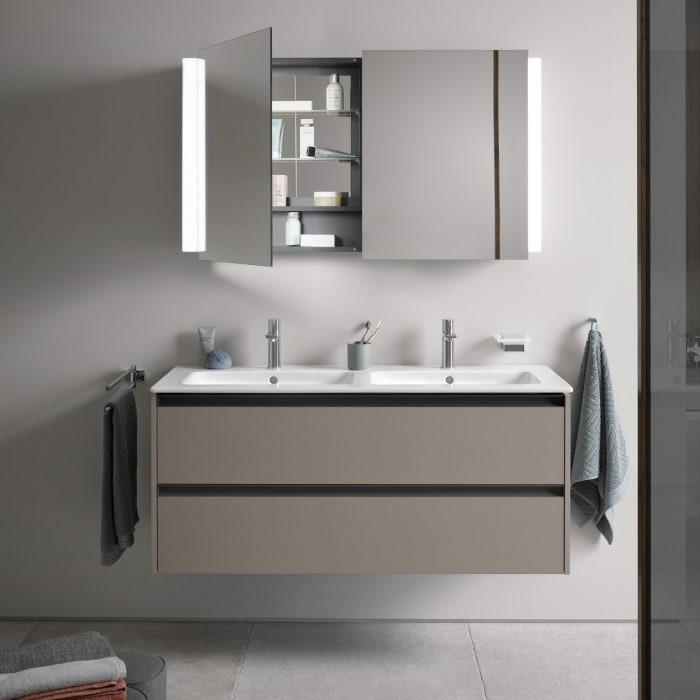 Duravit Ketho.2 Waschtischunterbau wandhängend, 2 Auszüge, 128 cm