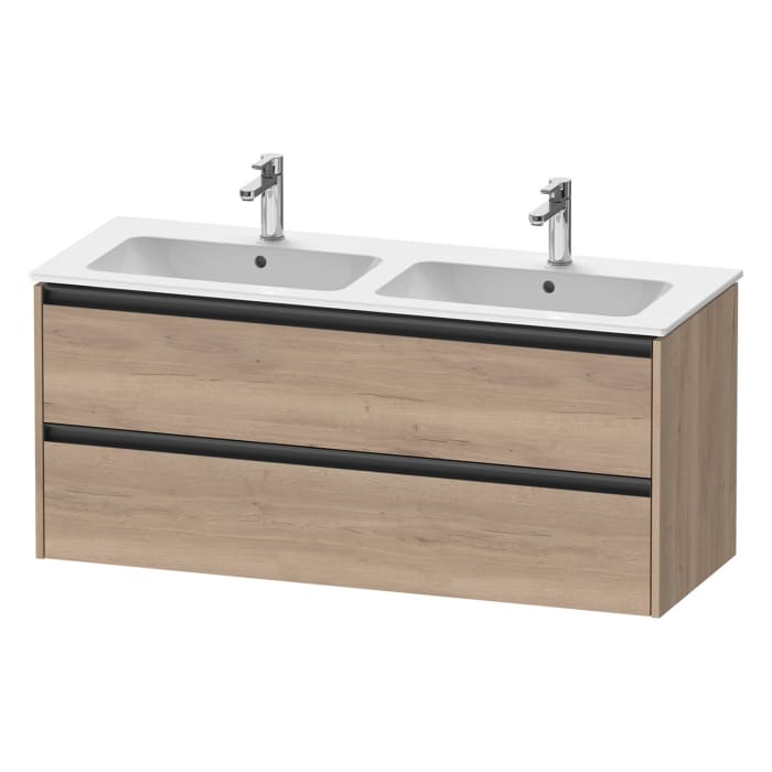 Duravit Ketho.2 Waschtischunterbau wandhängend, 2 Auszüge, 128 cm