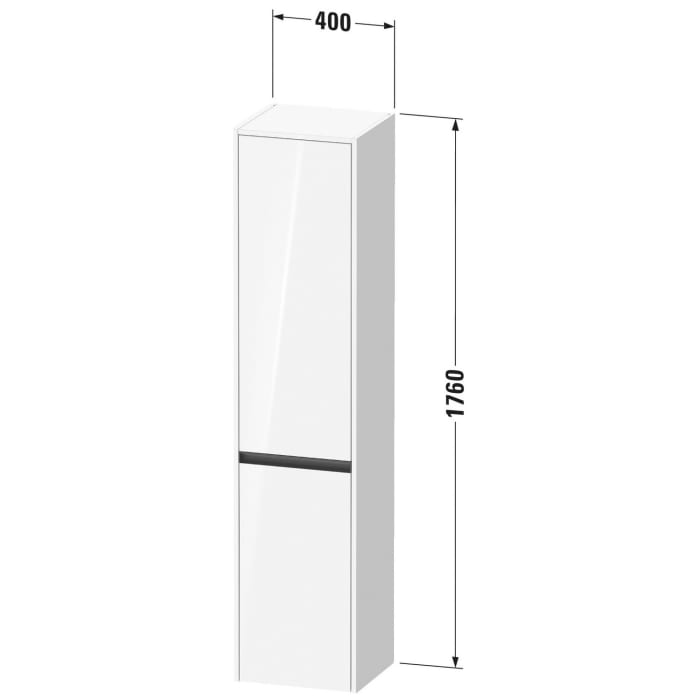 Duravit Ketho.2 Halbhochschrank 40 x 176 cm, Türanschlag links