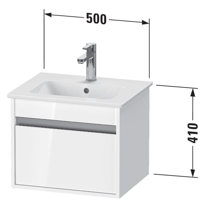 Duravit Ketho Waschtischunterbau Compact für ME Starck 50 x 41 cm