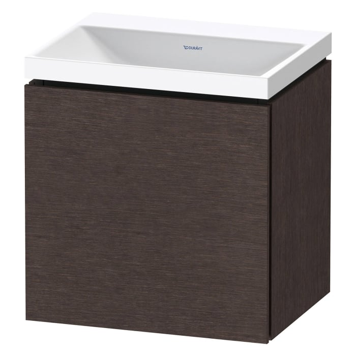 Duravit L-Cube c-shaped Möbelset mit Waschtisch ohne Hahnloch und Unterbau mit 1 Tür rechts, 45 x 48 cm