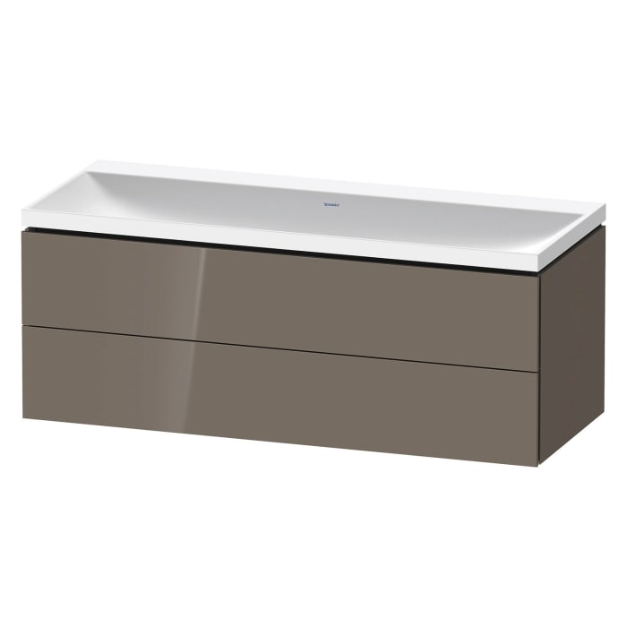 Duravit L-Cube c-shaped Möbelset mit Waschtisch ohne Hahnloch und Unterbau mit 2 Auszüge, 120 x 48 cm