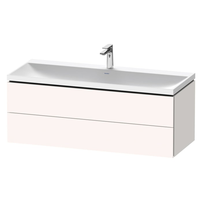 Duravit L-Cube c-shaped Möbelset mit Waschtisch mit 1 Hahnloch und Unterbau mit 2 Auszüge, 120 x 48 cm