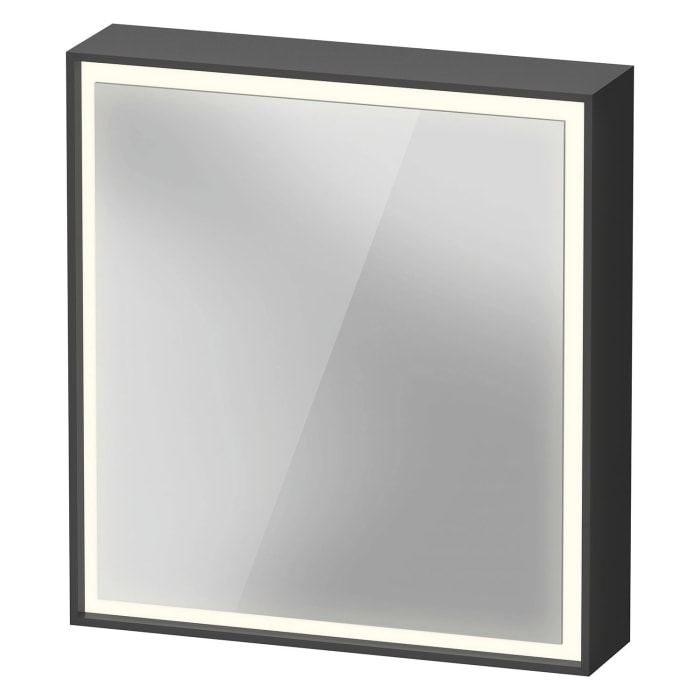 Duravit L-Cube Spiegelschrank 65 x 70 cm, 1 Tür rechts, Steckdose: LKZ 1 (F), mit Waschplatzbeleuchtung