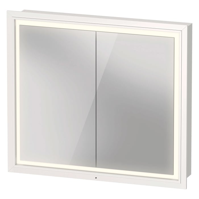 Duravit L-Cube Spiegelschrank 80 x 70 cm, 2 Türen, Steckdose: LKZ 2 (CH), Wandeinbau