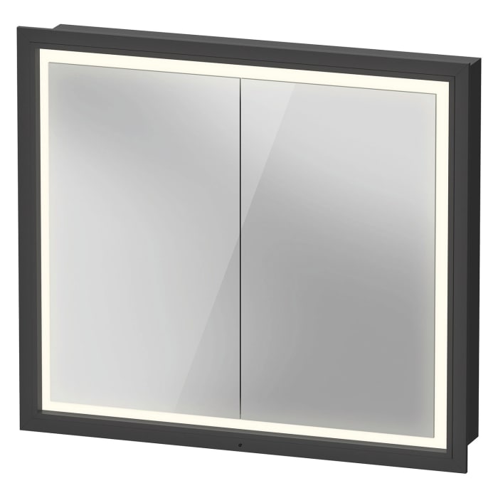 Duravit L-Cube Spiegelschrank 80 x 70 cm, 2 Türen, Steckdose: LKZ 2 (CH), Wandeinbau