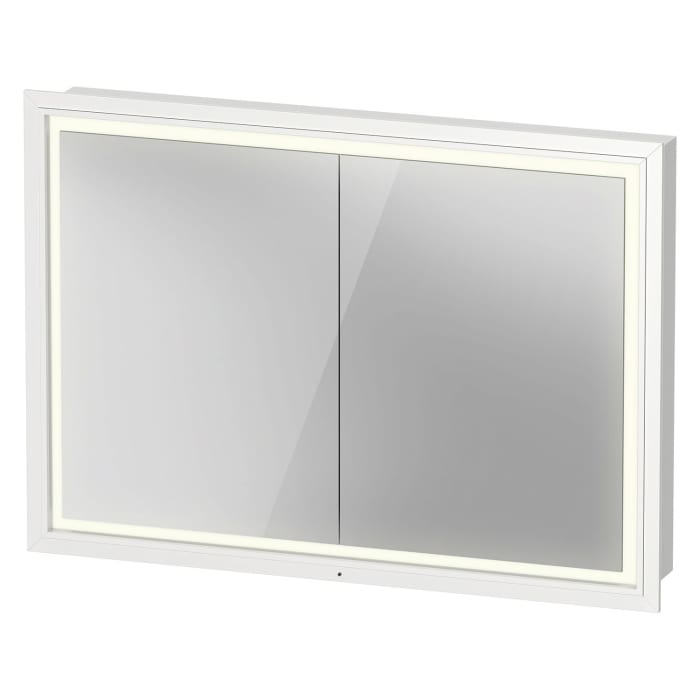 Duravit L-Cube Spiegelschrank 100 x 70 cm, 2 Türen, Steckdose: LKZ 2 (CH), Wandeinbau