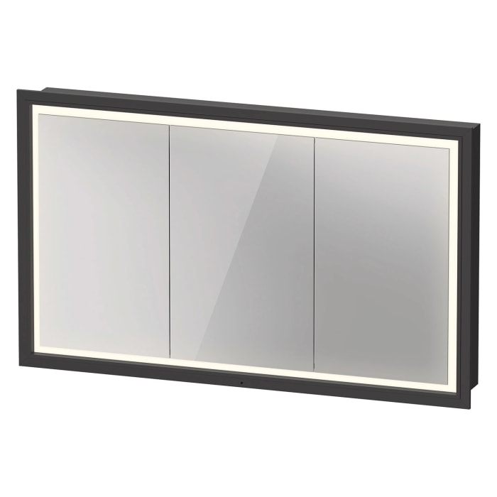 Duravit L-Cube Spiegelschrank 120 x 70 cm, 3 Türen, Steckdose: LKZ 2 (CH), Wandeinbau