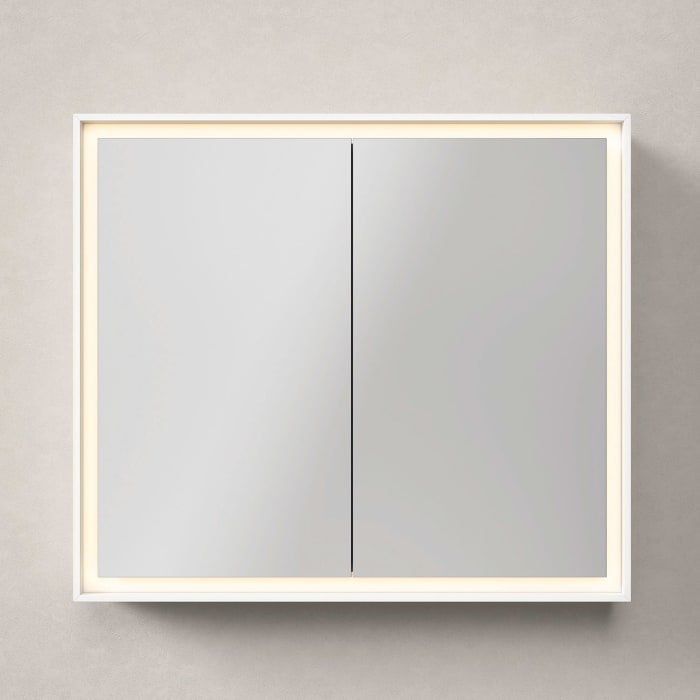 Duravit L-Cube Spiegelschrank 80 x 70 cm, 2 Türen, Steckdose: LKZ 1 (F), mit Waschplatzbeleuchtung