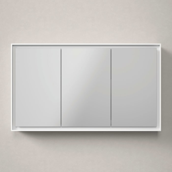 Duravit L-Cube Spiegelschrank 120 x 70 cm, 3 Türen, Steckdose: LKZ 1 (F), mit Waschplatzbeleuchtung