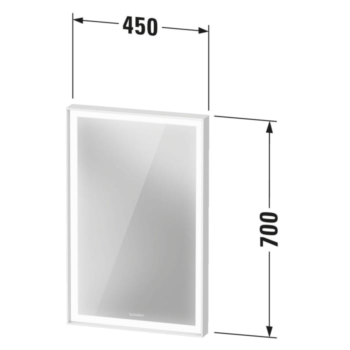 Duravit L-Cube Spiegel mit Beleuchtung 45 x 70 cm